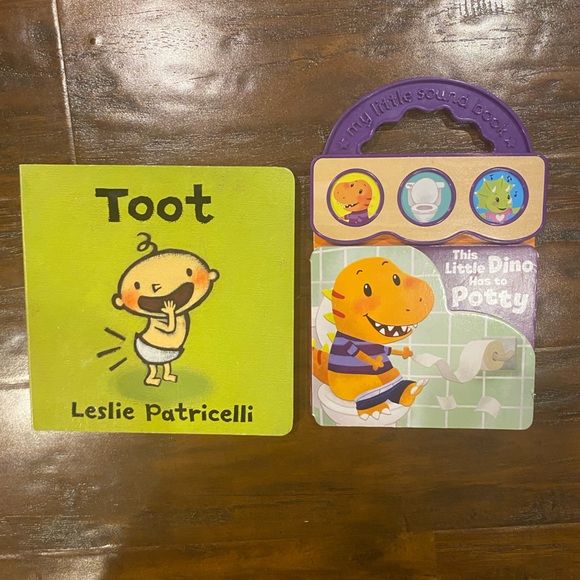 2 Children's Potty and Toot Themed Board Books - Picture 1 of 5